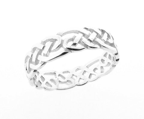 Ladies Sterling Silver Irish Celtic Infinity Knot Ring