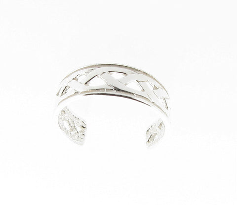 Ethically Made Eco-Friendly Sterling Silver Adjustable Celtic Toe Ring Eco Silver