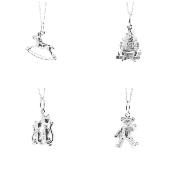 Sterling Silver Children's Themed Charms for personalised custom charm bracelet