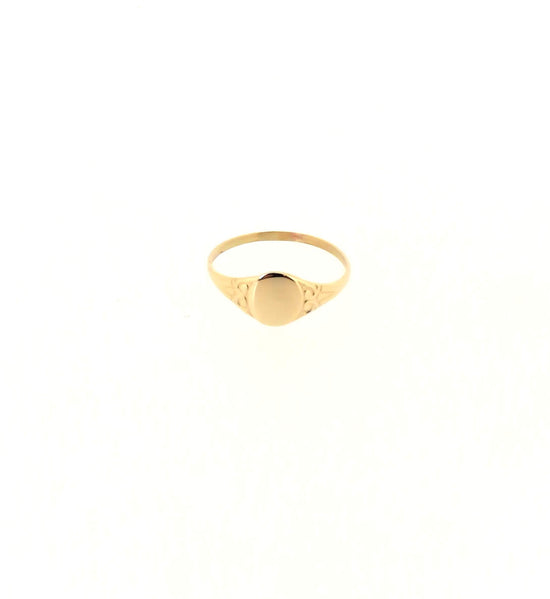 9ct Yellow Gold Oval Engraved Signet Ring – Stephen Knapper