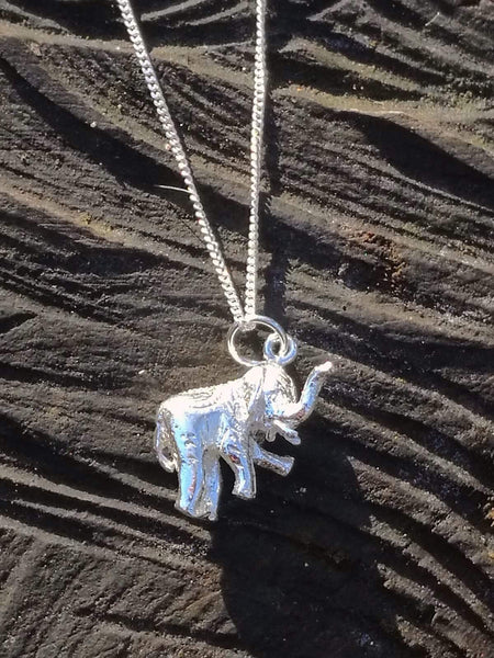 925 Sterling Silver Elephant Pendant Symbol of Power Strength Wisdom Endurance determination
