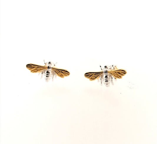 Bee Stud Earrings Sterling Silver