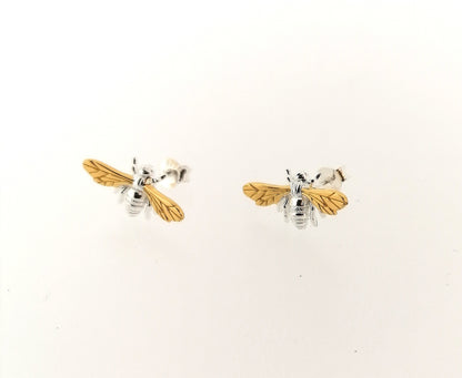 Bee Stud Earrings Sterling Silver