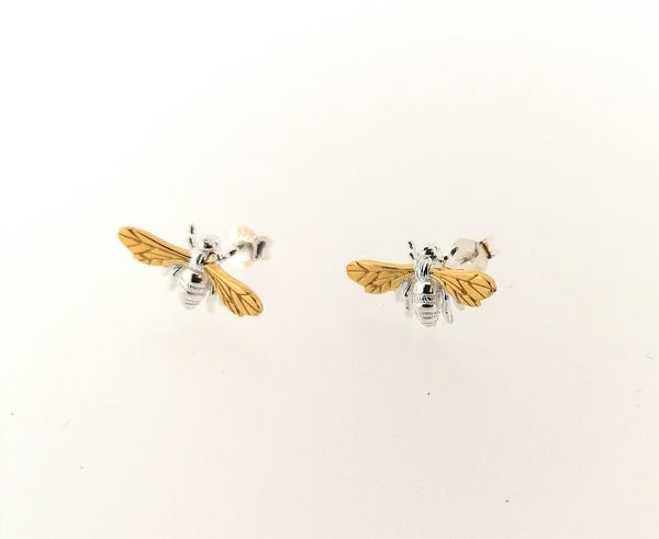 Bee Stud Earrings Sterling Silver
