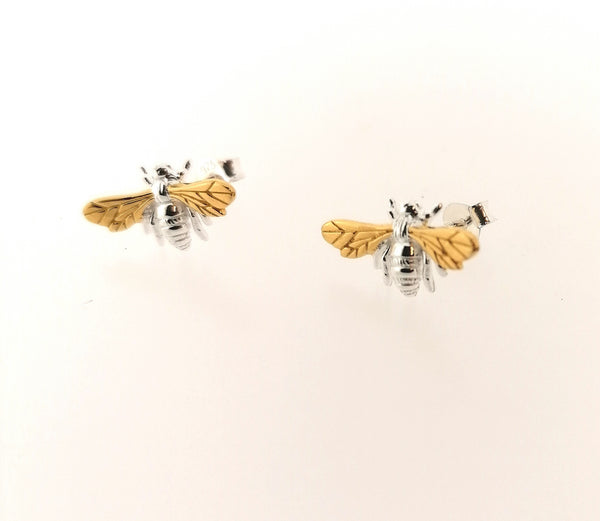 Bee Stud Earrings Sterling Silver