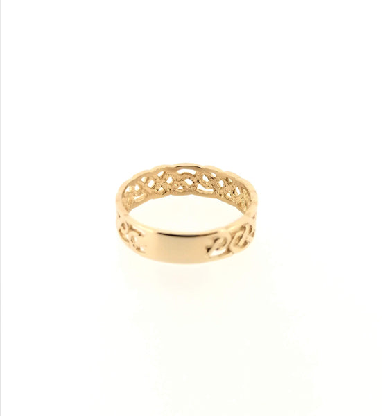 Celtic Infinity Knot Band Ring 9ct Yellow Gold