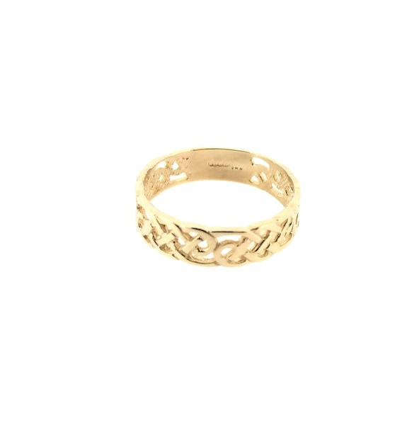 Celtic Infinity Knot Band Ring 9ct Yellow Gold
