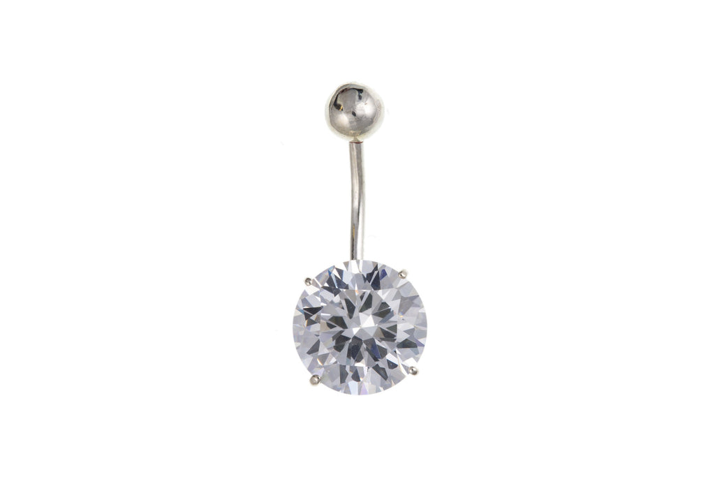 Silver diamond belly bar Clearance