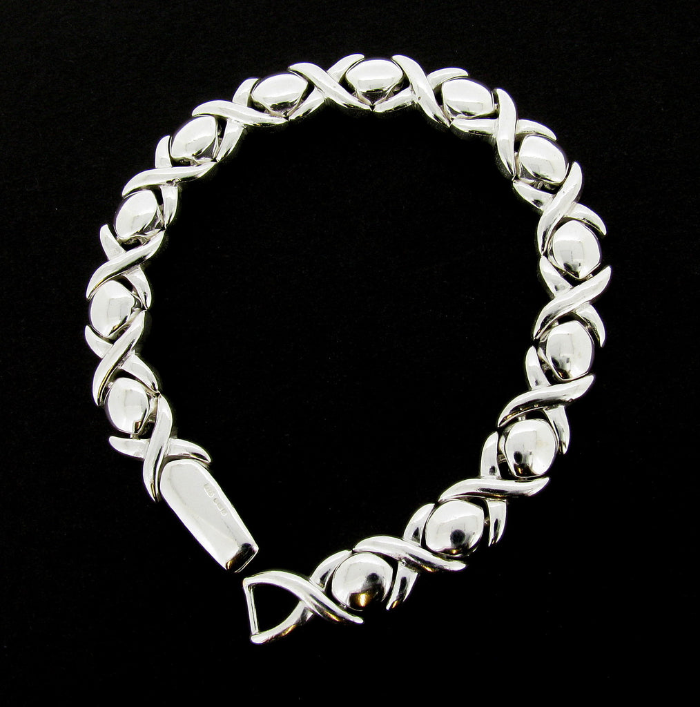Hugs & Kisses Design Bracelet Sterling Silver