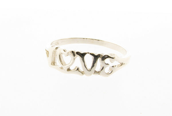 Sterling Silver Love Word Heart Ring Girlfriend Best Friends Gifts