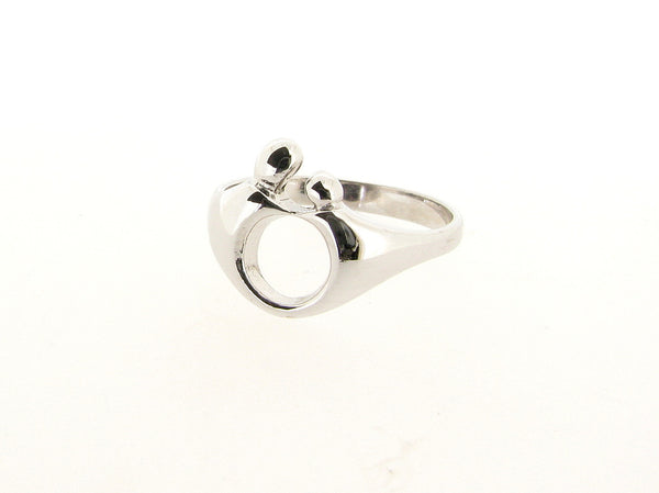Solid Sterling Silver Mother and Child Ring