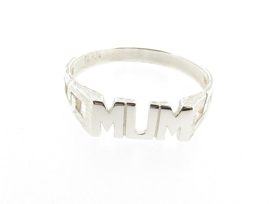 Sterling Silver Mum Signet Ring The perfect gift for Mother's Day Birthday or Christmas