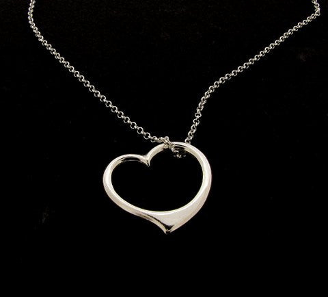 Open Heart Pendant Sterling Silver