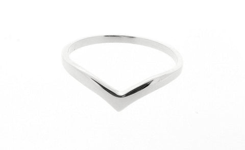 925 Sterling Silver Wishbone Ring Ladies Stacking Ring