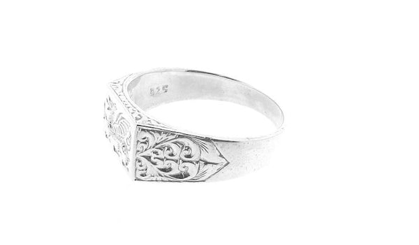 Men's Welsh Dragon Rectangle Signet Ring