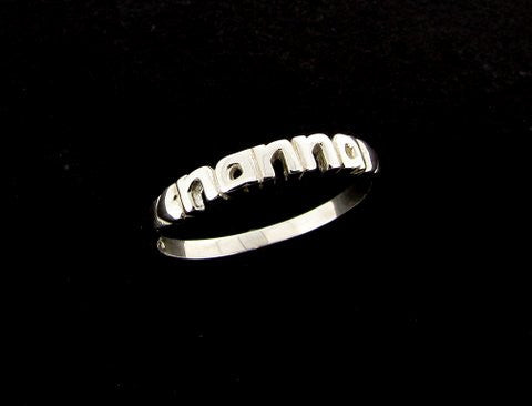 925 Sterling Silver Nanna Word Ring  with Hearts