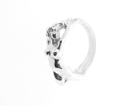 Nude Woman Erotic Art Ring Sterling Silver
